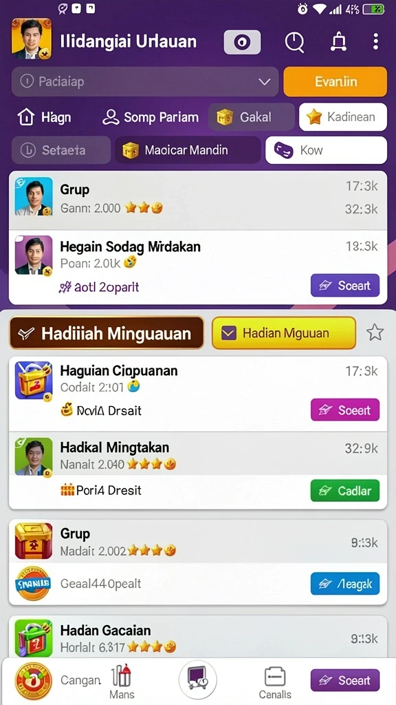 idnseru - Tampilan utama IDNSERU dengan berbagai pilihan permainan.